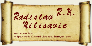 Radislav Milisavić vizit kartica